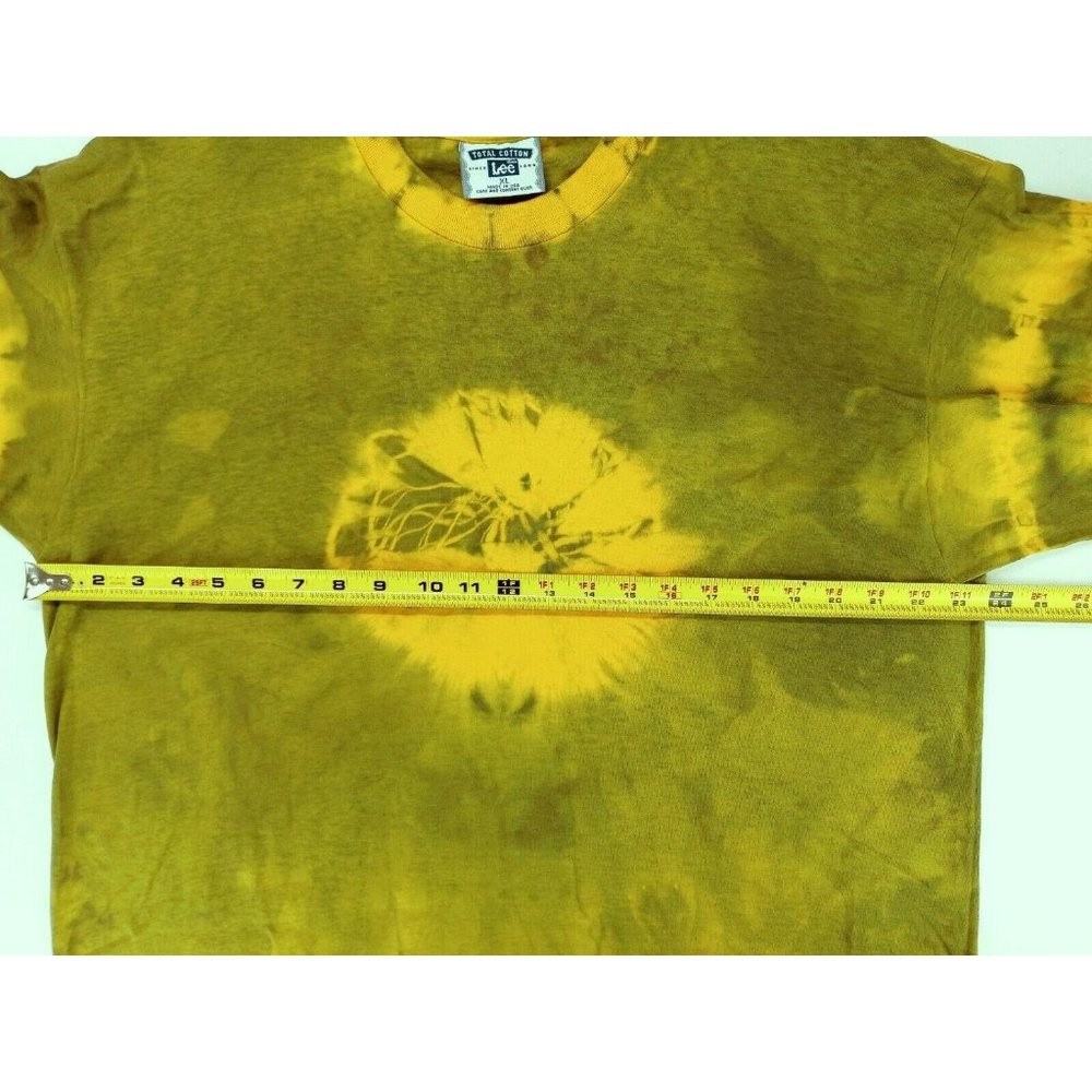 Lee Tie Dye T-Shirt Green Yellow Men's XL Vintage - Picture 11 of 12